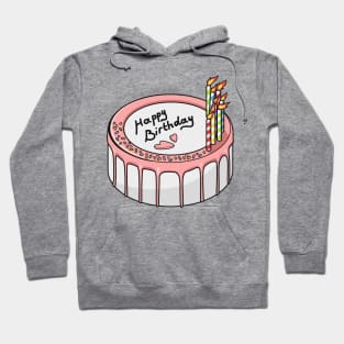 Birthday cake cartoon illustration Hoodie